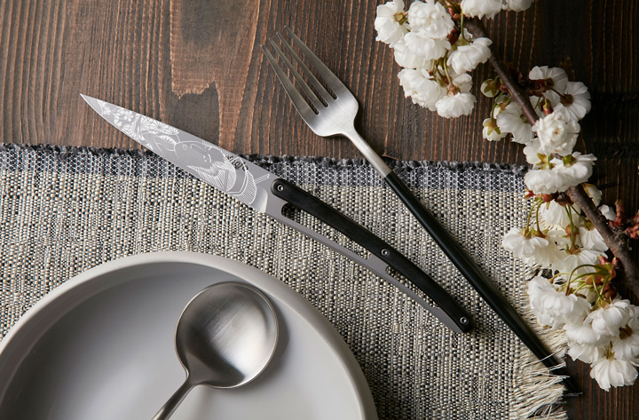 6 Deejo steak knives Serrated, Coral wood - STEAK KNIVES - TABLEWARE &  KITCHEN