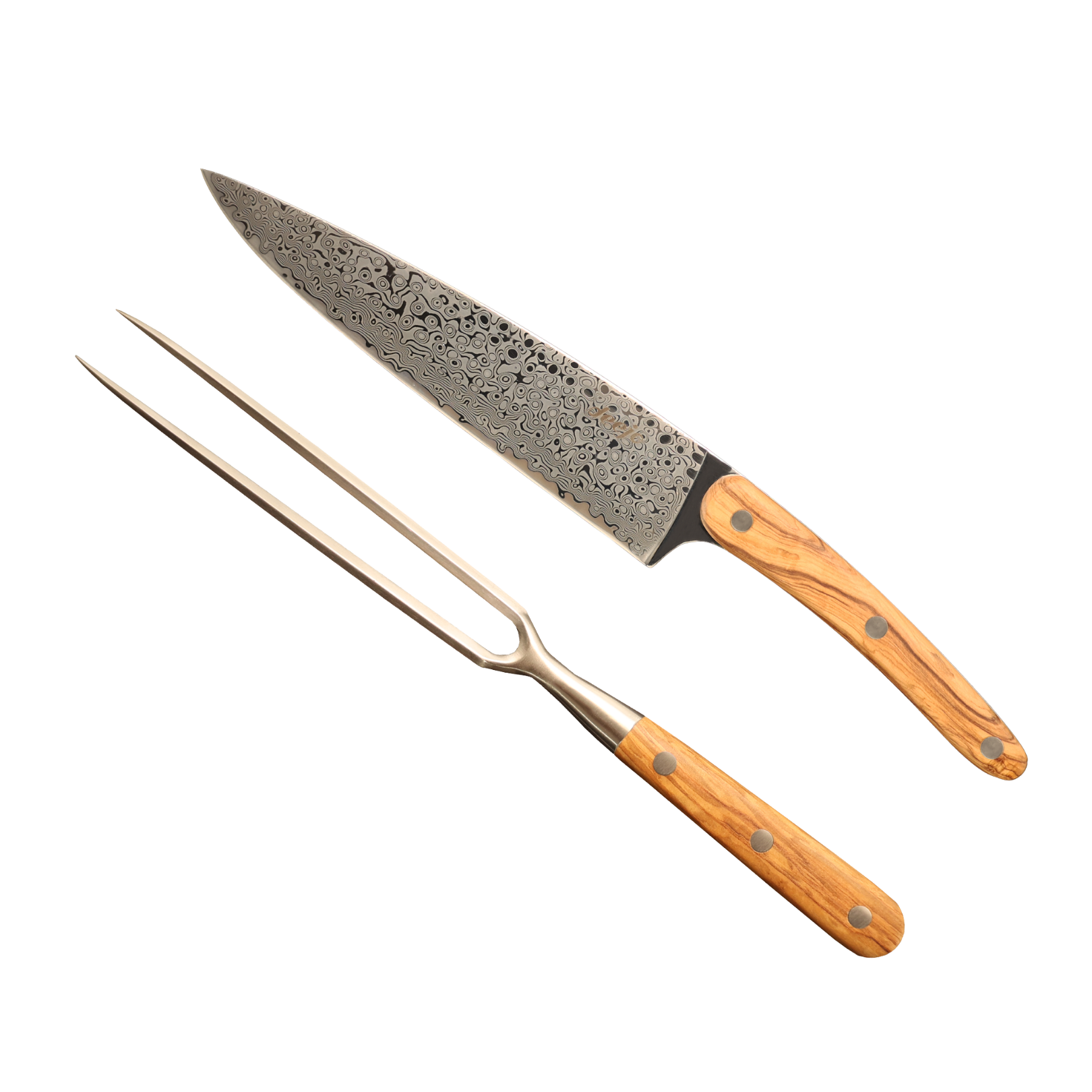 Damascus Carving Set