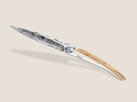 Deejo 27g, Olive wood / Lighthouse