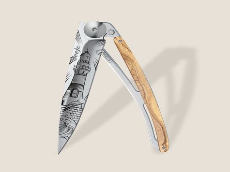 Deejo 27g, Olive wood / Lighthouse