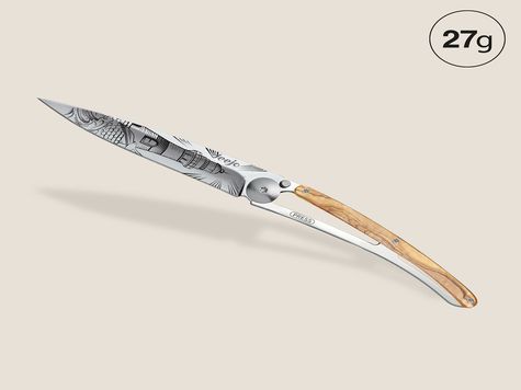 Deejo 27g, Olive wood / Lighthouse