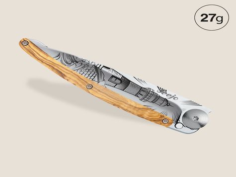 Deejo 27g, Olive wood / Lighthouse