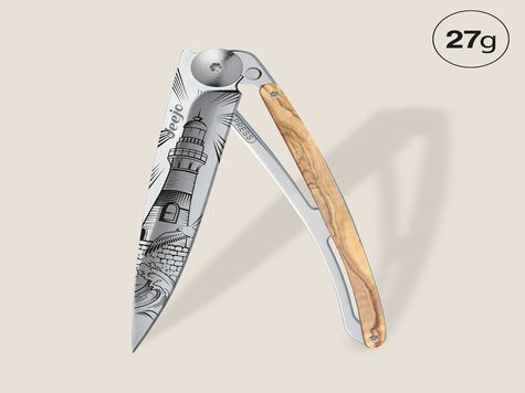 Deejo 27g, Olive wood / Lighthouse