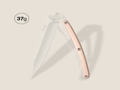 Handle gigled with Pink Gold, for Deejo 37GR