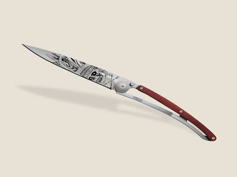 Deejo 37g, coralwood / Indian Skull