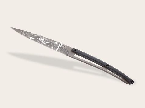 6 Deejo steak knives, Ebony / Japanese