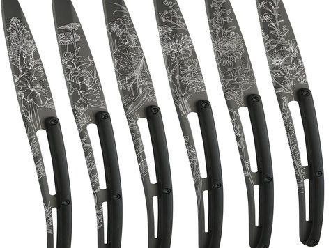 6 Deejo steak knives 'Bistro', ABS / Blossom