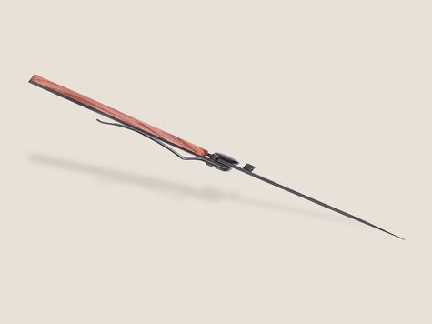 Deejo Serrated 37g, Negro, Palo rojo / Topografia