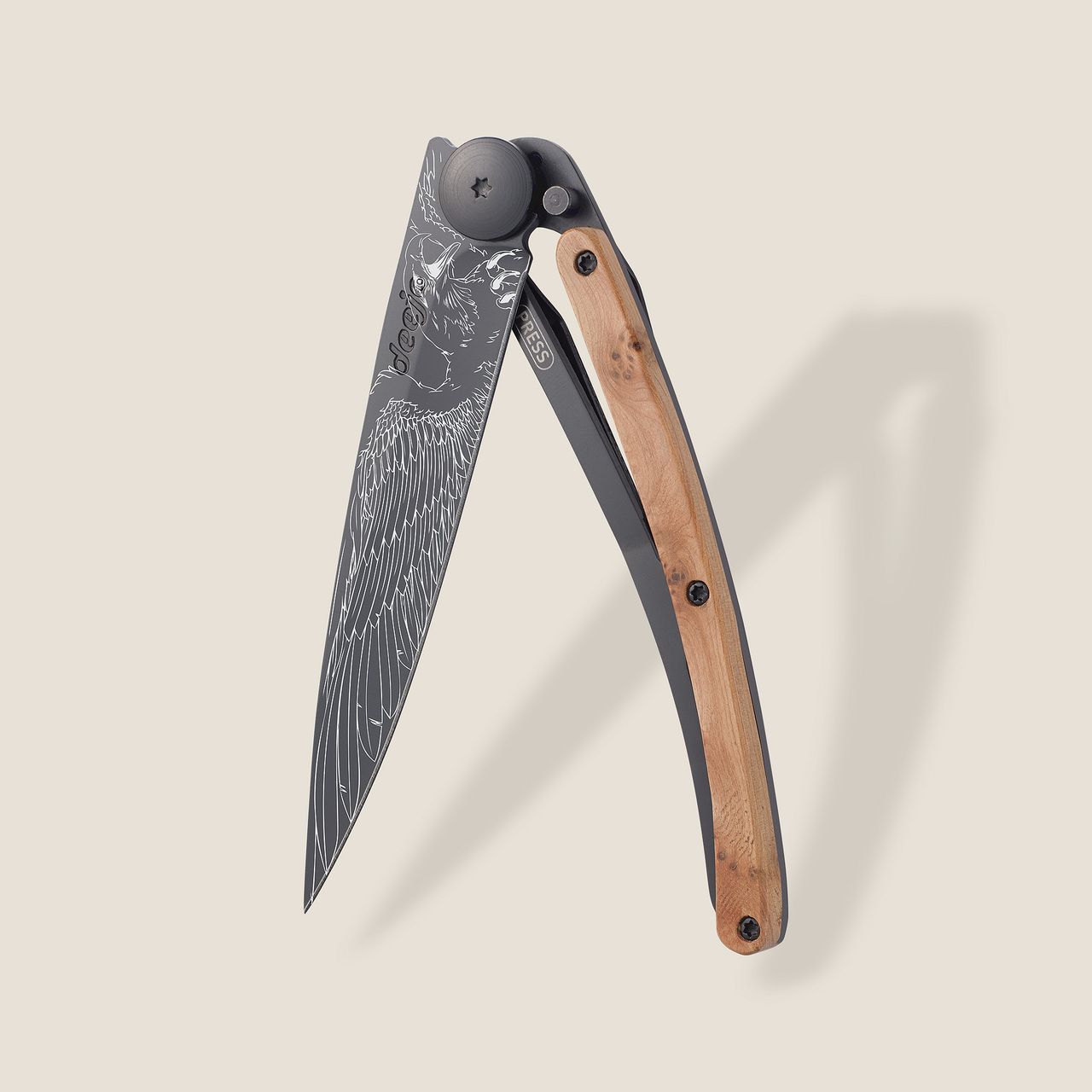 Deejo 37g, Juniper wood / Eagle - 37 GR (Standard) - POCKET KNIVES