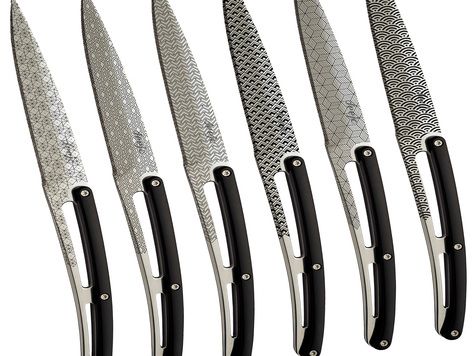 6 Deejo steak knives 'Bistro', ABS / Geométric