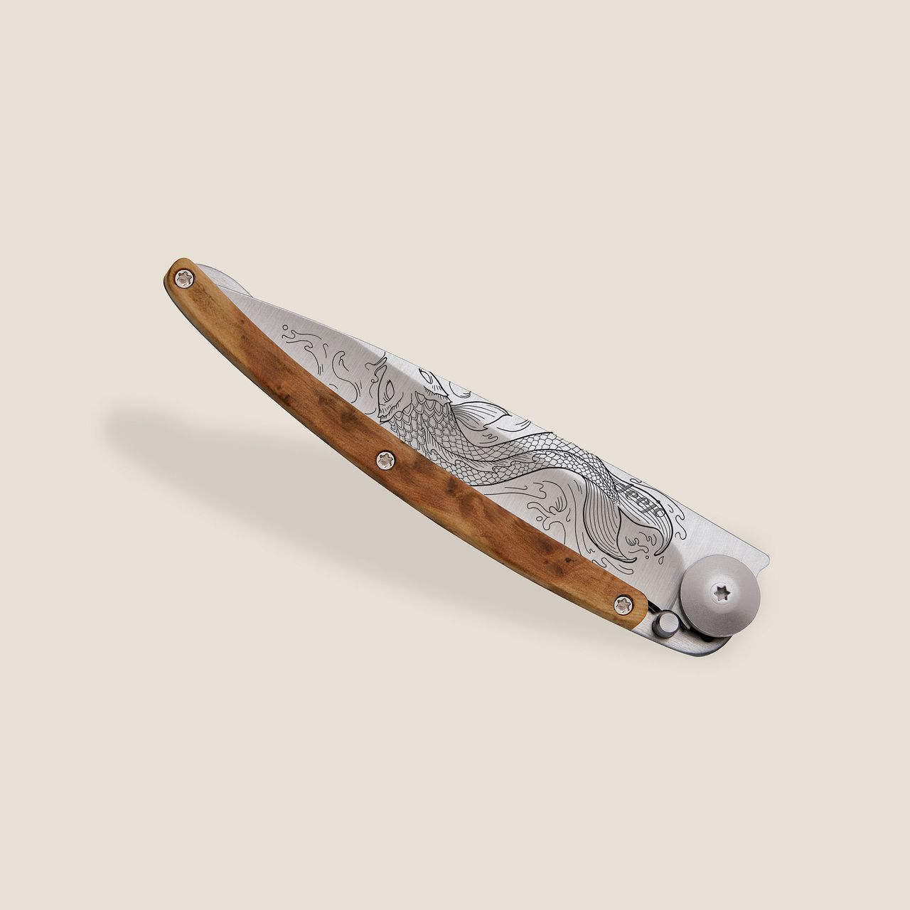 Deejo 37g, Juniper wood / Fish - 37 GR (Standard) - POCKET KNIVES