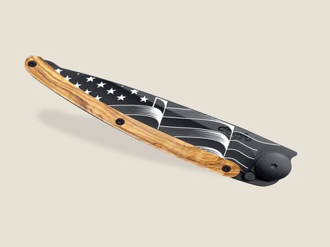 Deejo 27g, Olive wood / Stars and Stripes
