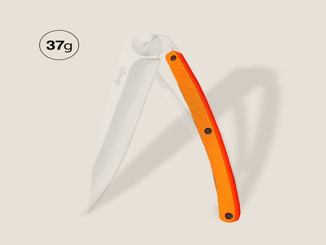 Griff in Aluminium orange, für Deejo 37GR