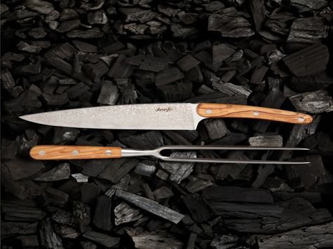 Damascus Carving Set + Certificate