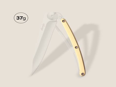 Handle gigled with Yellow Gold, for Deejo 37GR