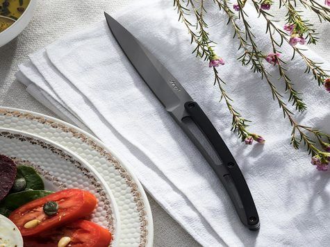 6 Deejo steak knives Serrated, Ebony