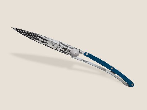 Deejo 37g, Blue aluminum / American Bald Eagle