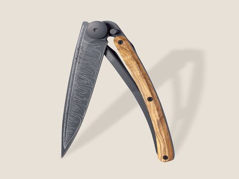 Deejo 27g, Olive wood / Feather