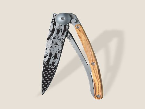 Deejo 27g, Olive wood / American Bald Eagle