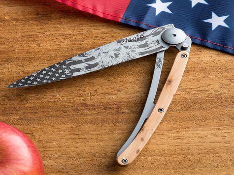 Deejo 27g, Olive wood / American Bald Eagle