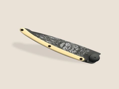 Deejo 37g, Yellow Gold Gilded / Lion