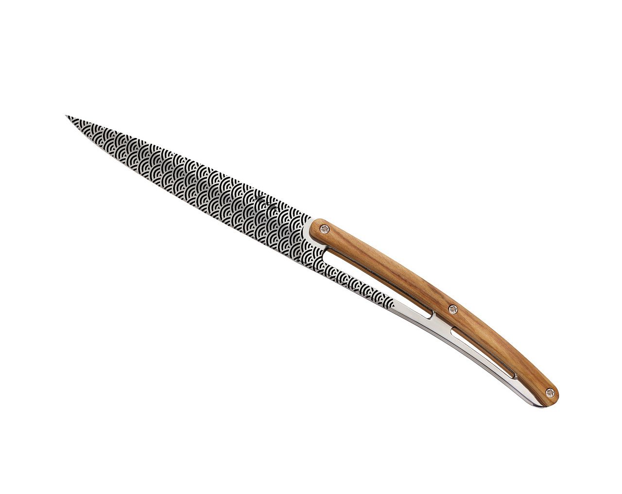 6 cuchillos de mesa Deejoespejo, olivo, tattoo geometría - Wood - Deejo