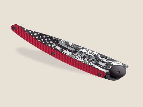 Deejo 37g, Red aluminum / American Bald Eagle