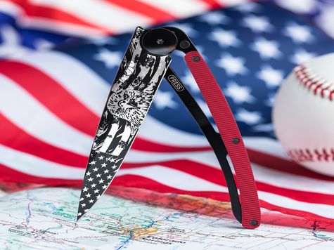 Deejo 37g, Red aluminum / American Bald Eagle