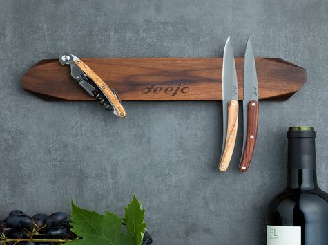 Magnetic knife bar Deejo, Acacia Wood / 30 cm (11.8")