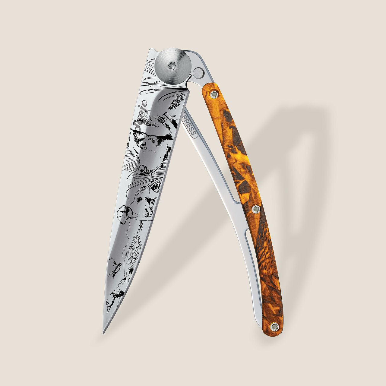 Deejo 37g, Orange camo / On the Lookout - 37 GR (Standard) - POCKET KNIVES