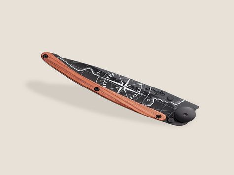 Deejo Serrated 37g, Negro, Palo rojo / Terra Incognita