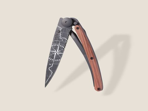 Deejo Serrated 37g, Negro, Palo rojo / Terra Incognita
