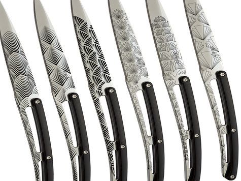6 cuchillos de mesa Deejo 'Bistro', ABS / Art Déco