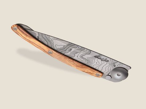 Deejo 27g, Olive wood / Topography