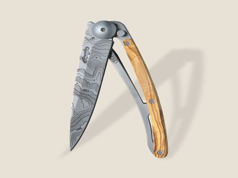 Deejo 27g, Olive wood / Topography